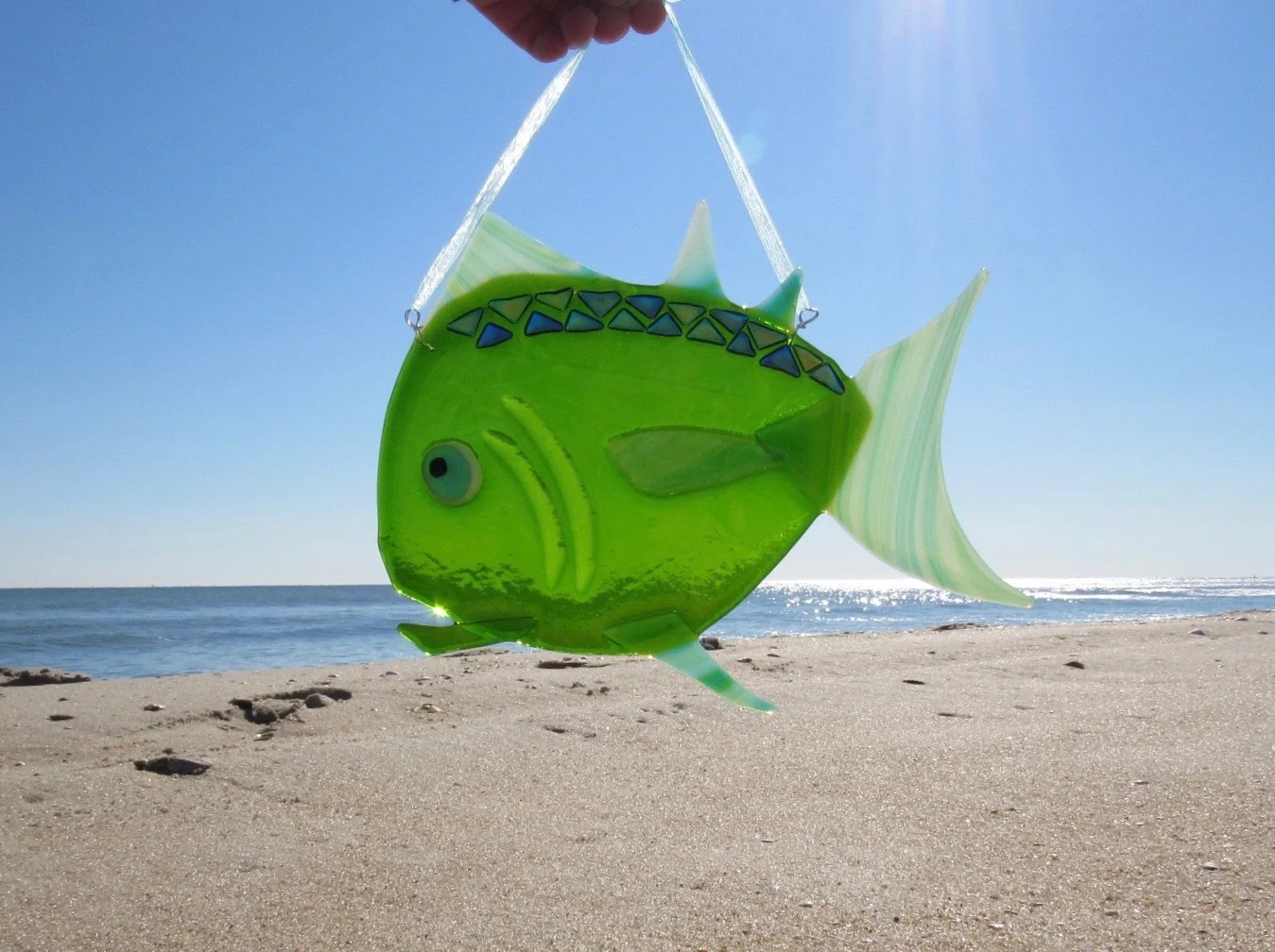 Small Fused Glass Fish Lightcatcher - Jeffrey the Fish